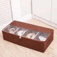 thumbnail image 2 of Fdelink Home Textile Storage Transparent Shoe Box Storage Box Space Saving Bed Bottom Shoe Cabinet Household Proof Shoe Organizer Coffee, 2 of 4