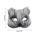 thumbnail image 2 of Unique Bargains 1 Pc Long-haired Foxes Party Mask Gray Plastic, 2 of 5