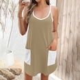 thumbnail image 4 of Penkiiy Stylish Women's Tennis Dress with Built-In Shorts | High-Performance Summer Mini Dress for Sports & Casual | Lightweight, Anti-Chafe Design L Beige, 4 of 8