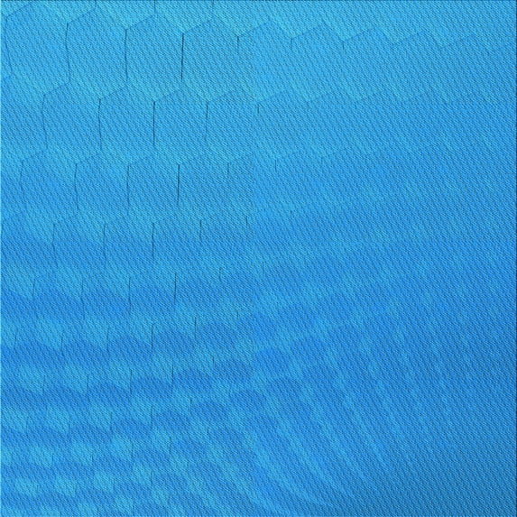 Ahgly Company Indoor Square Patterned Neon Blue Area Rugs, 8' Square