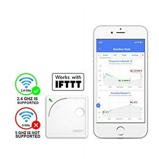 UbiBot Industrial Wireless Remote Temperature Humidity Ambient Light Sensor  2.4GHZ WiFi 24/7 Alerts Data Logger Free iPhone/Android Apps Monitor