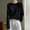 Black, variant on Trendy Womens Sweaters Cotton Yellow Cable Knit Crew Neck Long Sleeve Pullover 2025 Juniors Sweaters Casual