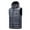 Gray, variant on Busydd Plus Size Puffer Vest M-5XL Casual Hooded Men's Outerwear Vests Solid Color Zipper Sleeveless Puffy Vest Trendy Lightweight Warming Winter Vest Jacket with Pocket