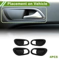 thumbnail image 3 of Recubrimiento del Tazón del Mango de la Puerta Interior para Nissan NP300 Navara 2015-2019 Negro Fibra de Carbono ABS 4 Pcs, 3 of 6