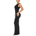 thumbnail image 2 of Vestido largo REORIA para mujer, de verano, con un solo hombro, negro, 2 of 7