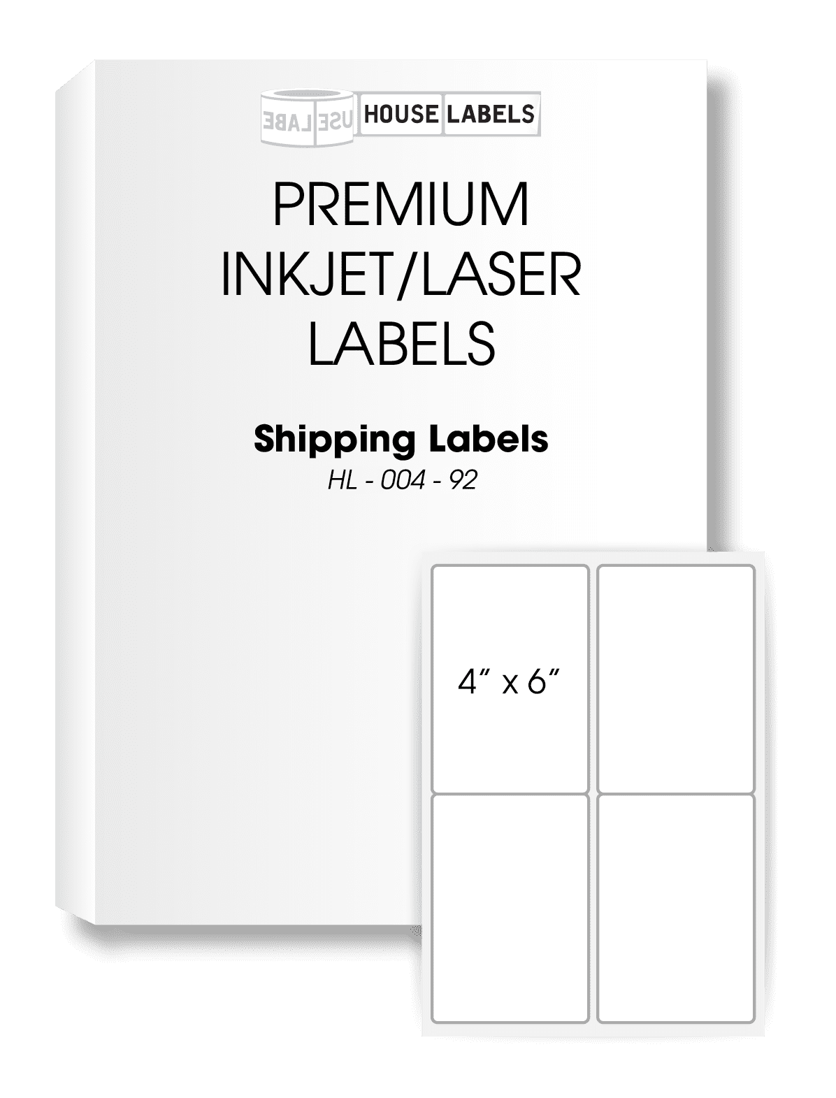 Jot White Shipping Labels 18-ct 6 Packs 4x6 White Laser/Inkjet 1 label Per Sheet 