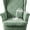 Jacquard, Green, variant on TOPCHANCES Jacquard Wingback Chair Slipcovers, 2-Piece Stretch Spandex Wing Chair Covers, Waterproof Wingback Armchair Sofa Slipcover for Living Room Bedroom ( Dark Gray )