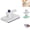 Gray, variant on No-Touch Snap Grip Mini Mop, Handheld Flat Mop with Built-in Scraper, Strong Clamp for Paper Towels & Wipes, ABS Compact Cleaning Tool for Kitchen Bathroom Glass Home Surface