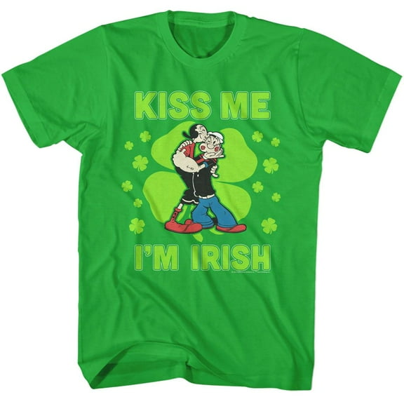 Popeye Kiss Me Im Irish Kelly Adult T-Shirt Xl