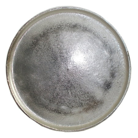 Gray Round Platter - A & B Home Round Large Aluminum Platter