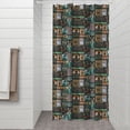 thumbnail image 2 of Multicolor Bigfoot and Text Pattern Shower Curtain 36"x72" ,Bathroom Decorative Shower Curtains Set with 12 Hooks,Modern Waterproof Washable Shower Curtain, 2 of 6