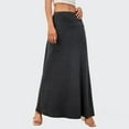 thumbnail image 4 of Mohiass Casual Flowy Long Skirts for Women, Jersey Knit Fabric Good Elasticity Ankle Length Maxi Skirt with High Waist. Gray M, 4 of 7