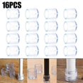 thumbnail image 1 of Clear Table Chair Legs Cap Feet Silicone Pad Covers Floor Protector Set, 1 of 5
