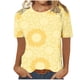 thumbnail image 1 of Blusas para las Mujeres Casual Impreso Cuello Redondo Manga Corta Camiseta Top, Tops Cortos para las Mujeres Primavera Verano, 1 of 4