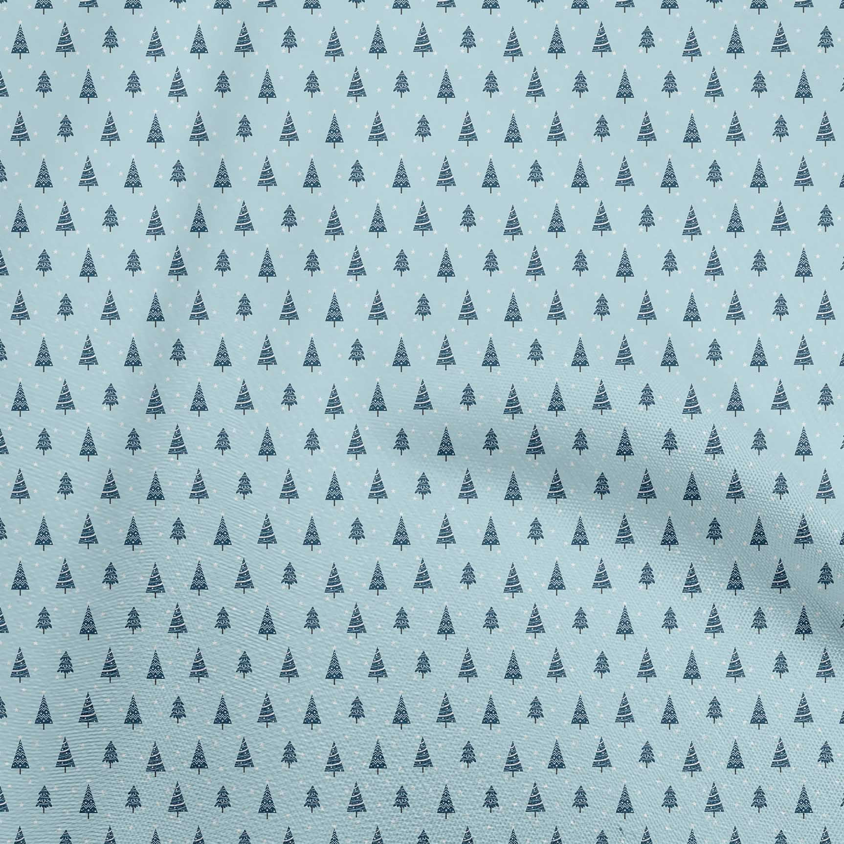 oneOone Velvet Light Blue Fabric Christmas Craft Projects Decor Fabric Printed By The Yard 58 Inch Wide