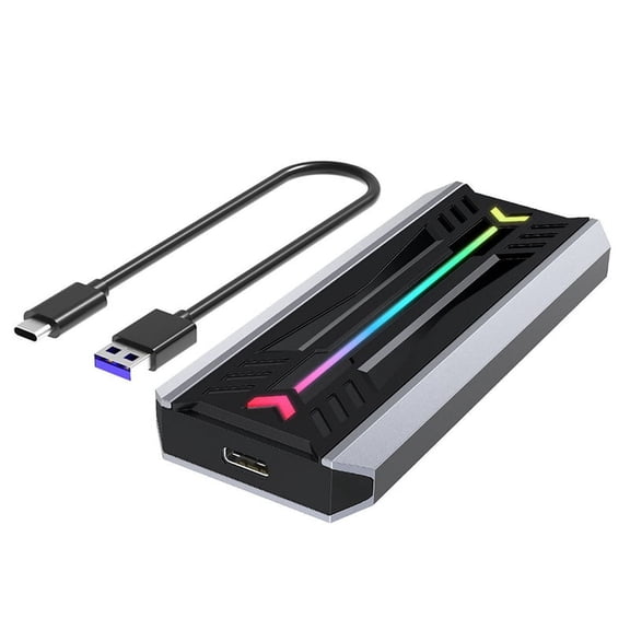 External Nvme M2 SSD Enclosure M.2 NGFF NVME Dual Protocol Solid State Drive Case Supports M.2 NGFF 2230/2242/2260/2280