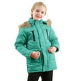 thumbnail image 3 of Baby Girl Boy Winter Down Jacket Fur Collar Hood Thick Warm Outerwear Winter Puffer Jacket Fall Winter Outfit Clothes for Toddler Kids 5-6 Years, 3 of 6