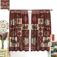 thumbnail image 3 of Rustic Moose Curtains Vintage Rustic Bear Country Cabin Style Living Room Curtains Kitchen Bedroom Blackout Curtains 42x63 Inches 2 Panels, 3 of 6