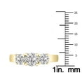 thumbnail image 4 of SZUL Women's 1.50 CTW Three Stone Lab Grown Diamond Ring in 14K Yellow Gold (G-H Color, VS1-VS2 Clarity), 4 of 6