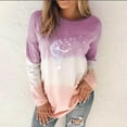 thumbnail image 2 of Ketyyh-chn99 Hauts Femmes Dames T-Shirts Femmes Mode Été Imprimé Manches Courtes Col Rond T-shirt Haut Violet,5TG, 2 of 4