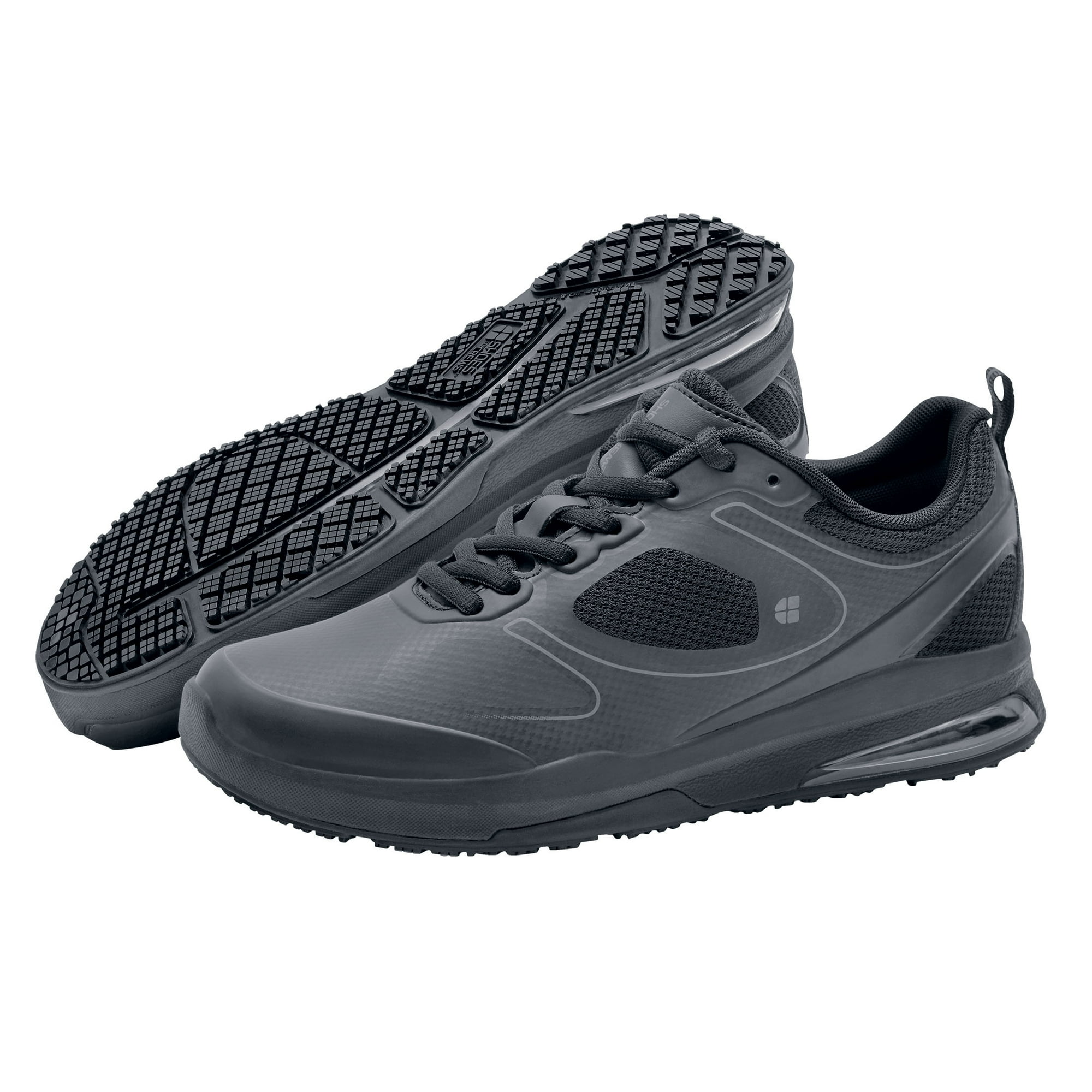 Black slip resistant nike shoes hot sale