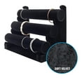Plixio Velvet Three Tier Jewelry Stand Bracelet Holder and Organizer