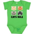 thumbnail image 3 of Inktastic Cats Rule with Cat Heads Boys or Girls Baby Bodysuit, 3 of 5