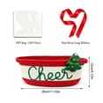thumbnail image 3 of Christmas Cotton Rope Storage Basket Decorative Woven Basket with Embroidered Holiday Xmas Gift Basket for Gifts Candy Toy Home Table Decor, for Shelf, Desk and Bathroom Storage, Style C, 3 of 7