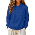 thumbnail image 4 of Womens Hoodie With Cat Dog Pouch Oversized Pet Carrier Hoodies Kangaroo Large Pocket Hooded Sweatshirts For Puppy Kitten Dogs Holder Dark Blue 3Xl, 4 of 6