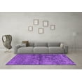 thumbnail image 3 of Ahgly Company Indoor Round Oriental Purple Industrial Area Rugs, 3' Round, 3 of 4
