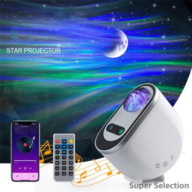Proyector De Galaxia Con Bocina Bluetooth, Luz De Noche Oceánica Con 31 Colores Y Sincronía Musical, Control Remoto Para Dormitorio Y Fiestas (Requiere Adaptador USB)