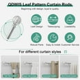 thumbnail image 4 of 2 Pack Silver Curtain Rods for Windows 48 to 84 inch,1" Adjustable Heavy Duty Window Curtain Rod with Leaf Finials,Rustic Decorative Drapery Rods Set,Size:36-88'', 4 of 17