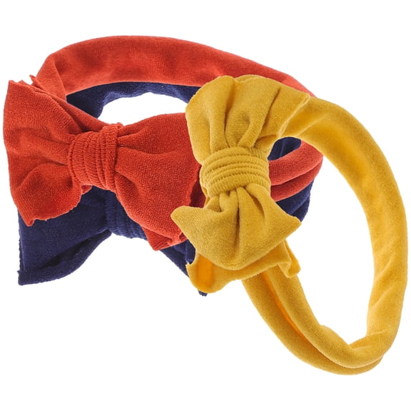 LOLIPPYY Baby Girl Headbands with Colorful Bows, 3 Pieces Assorted Colors for Festivals and Parties