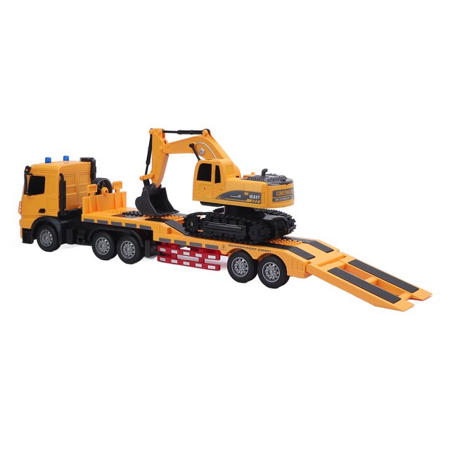 Conjunto de Juguetes de Constructución, RC Semi Truck Excavator Juguete 2 EN 1 Batería Fun Fun Fun Propina para Niños