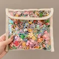 thumbnail image 1 of Lazos para el pelo de bebé con bolsa para niña, bandas elásticas para el pelo, gomas suaves, soporte para cola de caballo, accesorios para el cabello, 50 piezas, 1 of 5