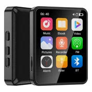 MP3 Player Bluetooth 5.3, 32GB Mp3 Music Player with 2.4 Touch Screen, Portable Digital Audio Player with HD Speaker FM Radio, Sports Music Player Recording Support up 128GB Black