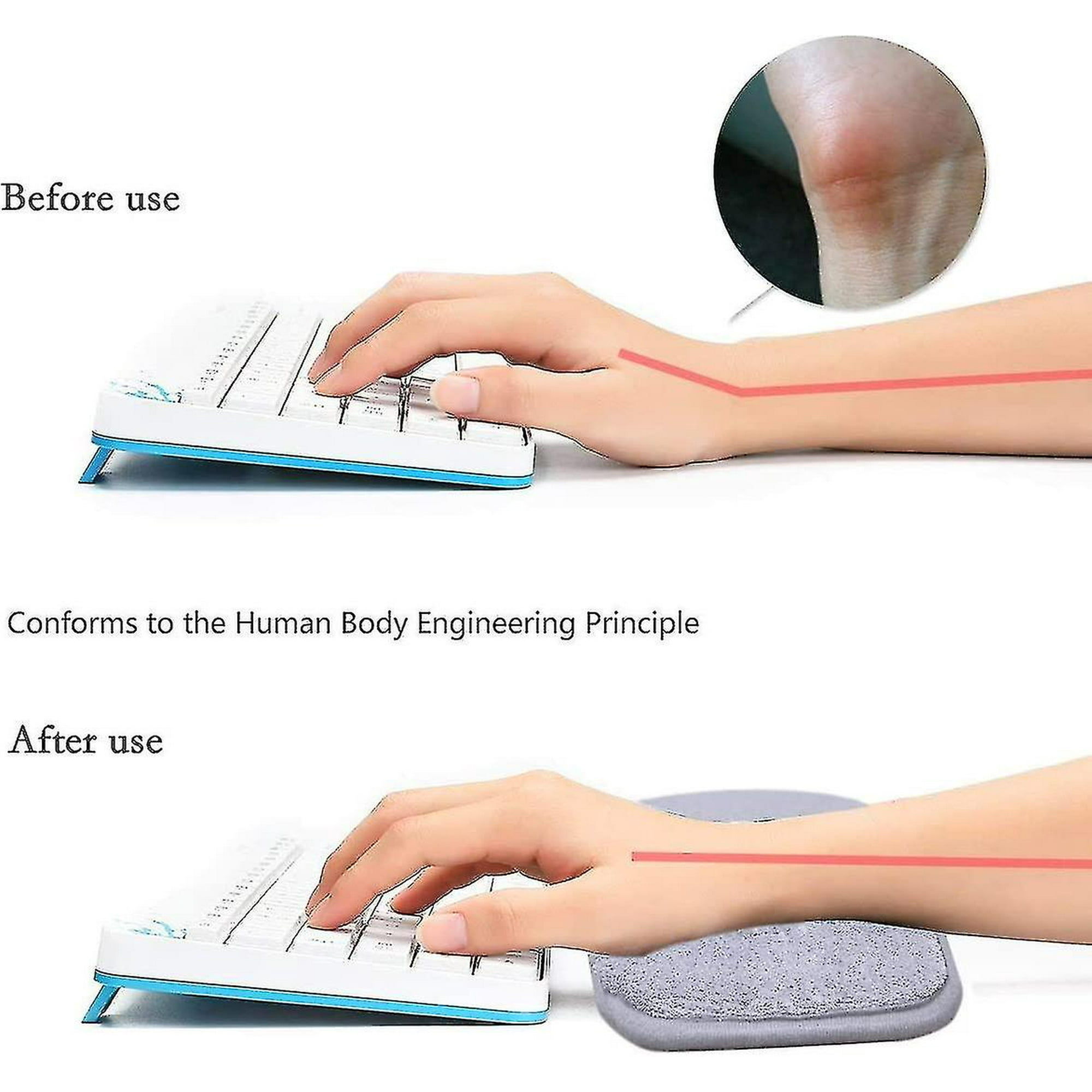 2pcs Computer Wrist Elbow Pad Upgraded Wrist Rest Arm Pad soft Anti slip Keyboard Wrist Elbow Support Mat For Office Desktop Working Gaming Les Walmart