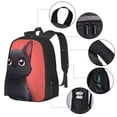 thumbnail image 2 of Fotbe Cute Black Kitten Cartoon Mochila para Hombre y Mujer - Tela Oxford 600D Resistente - Mochila Impermeable de Gran Capacidad para Escuela, Viajes y Senderismo, 2 of 6