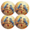 thumbnail image 2 of Ryvnso Birds on Autumn Leave Branch Round Plate Mats Dining Table Placemat 1 Piece for Holiday Decoration, 2 of 7