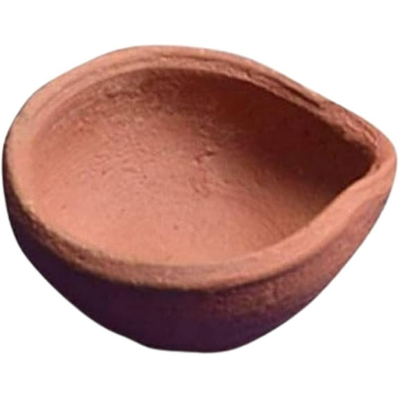 Handmade Clay Diya Earthernware Diwali Decoration Gift for Home & Office Set of 11, Brown