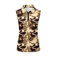 thumbnail image 5 of Knextrepoy Duck Hunter Camo Sleeveless Golf Shirts for Women Ladies Golf Shirts Brown 1/4 Zip Tennis Tank Tops with Collar Size XL, 5 of 8