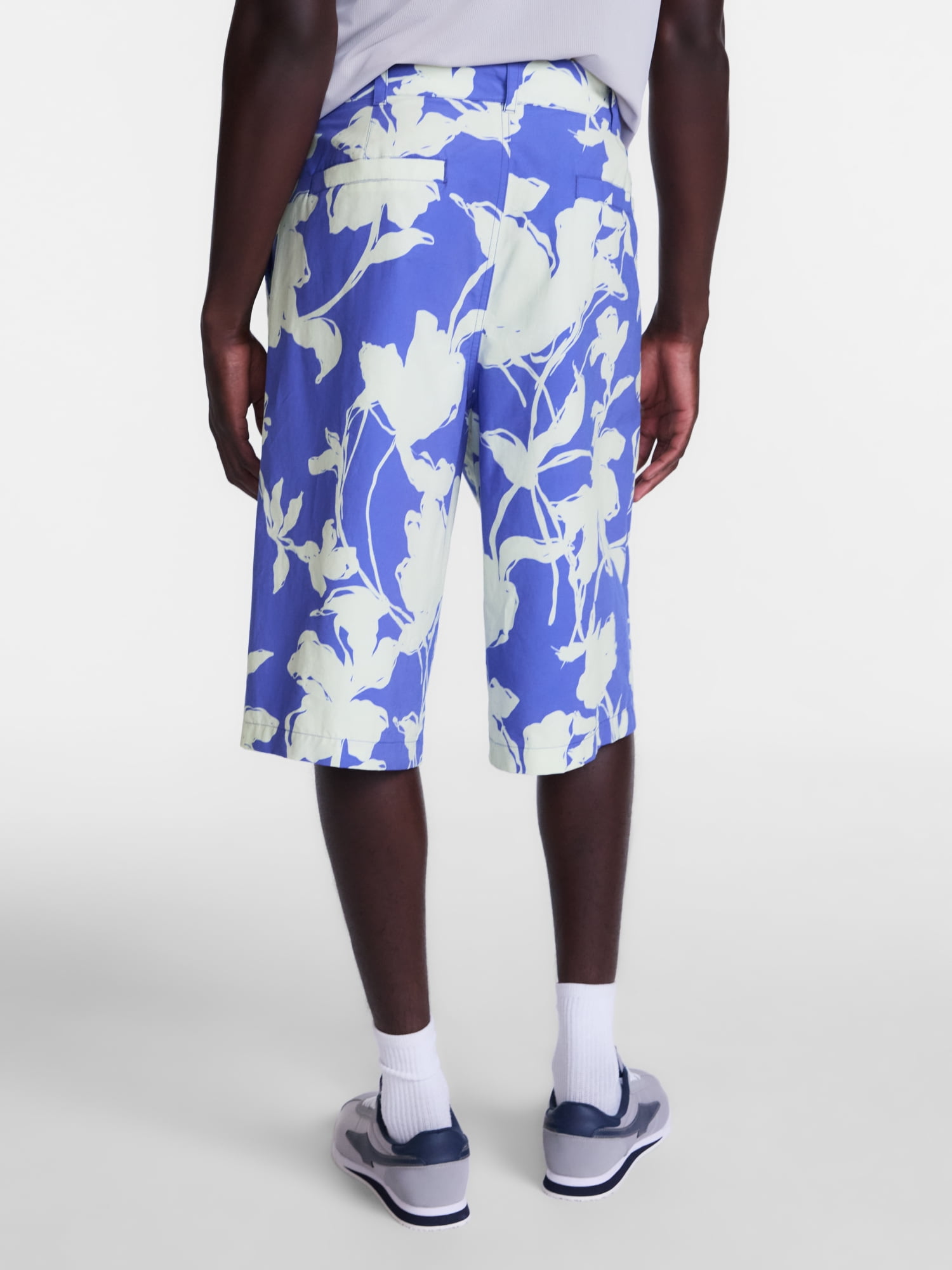 Avia Men's Baggy Fit Pleated Shorts, Camo Floral, Sizes 30-44
