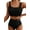AB Black, variant on Eytino Women's Bikini Sets Bikinis for Women Two Piece Swimsuits Scrunch Square Neck High Waisted Bathing Suits Color Block Bikini Swimsuits Beach Swimwear Blue Color Block S