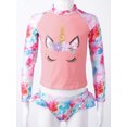 thumbnail image 2 of RUNQHUI Girls' Cartoon Horse Print Rash Guard Set Long Sleeve Two Piece Swimsuit Bathing Suit with Abstract Fish Scales 12, 2 of 7