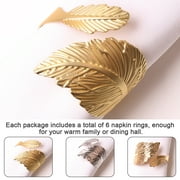 TYSHOP Napkin Rings Set of 6,Vintage Leaf Napkin Ring Holders,Perfect for Fall, Easter, Thanksgiving, Christmas