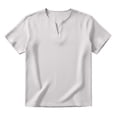 thumbnail image 6 of Plus Size Big & Tall Men's Casual Sport Top Short Sleeve V-Neck T-Shirt Tops Quick Dry Breathable Moisture Wicking Workout Gym Training Running Essential Gift For Him | JASKFLY,White 3XL, 6 of 8