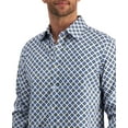 thumbnail image 3 of Club Room Mens Concho Tile-print Shirt Pale Ink Blue Small, 3 of 3