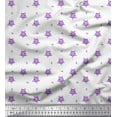 thumbnail image 1 of Soimoi Purple Poly Georgette Fabric Artistic Floral Print Fabric by the Yard 52 Inch Wide, 1 of 3