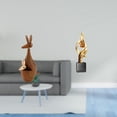 thumbnail image 2 of Figura De Animal, Estatua De Arte Abstracto, Escultura Decorativa De Resina Y Madera Para Dormitorio, Oficina, Estantería, Mesa De Centro, Decoración, 2 of 8