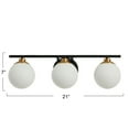 thumbnail image 2 of Robert Stevenson Lighting Lorne - Metal and Frosted Glass 3-Light Vanity Light, Matte Black and Brushed Gold, 2 of 7